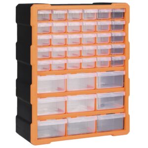 Multi-Drawer Storage Organizer Craft Tool Box Wall Mountable Plastic Cabinet