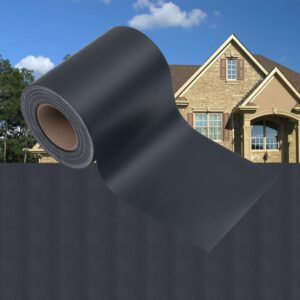 Matte Dark Grey PVC Privacy Screen Fence Cover Windbreak Outdoor Garden Shade