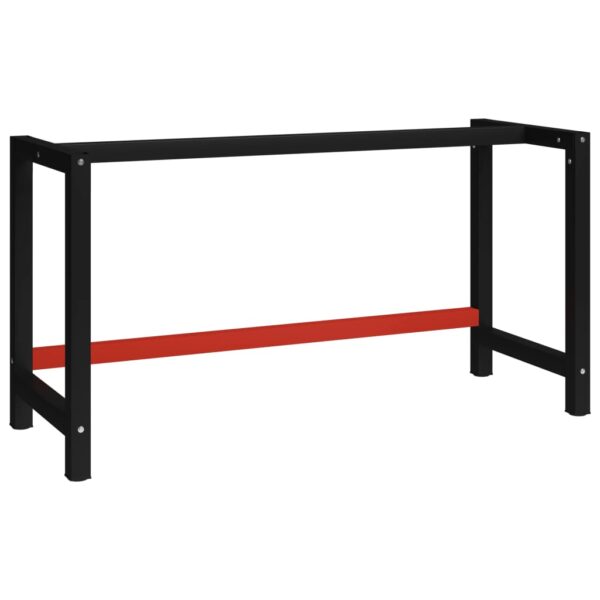 Heavy Duty Metal Workbench Frame Powder Coated Black Red with Pre-Drilled Holes