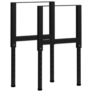 Adjustable Metal Workbench Legs Heavy Duty Frame DIY Table Black Height Custom