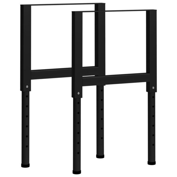 Adjustable Metal Workbench Legs Heavy Duty Frame DIY Table Black Height Custom