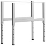 Adjustable Metal Workbench Legs Heavy Duty DIY Table Frame Kit Grey Pair Set