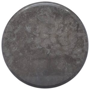 Round Black Marble Table Top Elegant Sturdy Easy Clean Home Furniture Decor