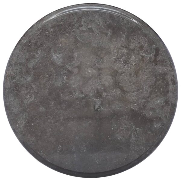 Round Black Marble Table Top Elegant Sturdy Easy Clean Home Furniture Decor