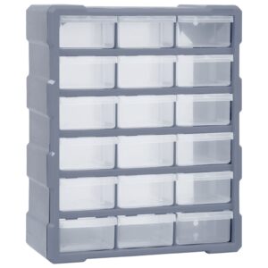 Multi-Drawer Craft Tool Organizer Wall Mountable Storage Sewing Nail Box Grey