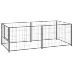 Large Outdoor Dog Kennel Secure Play Area Steel Mesh Pet Cage with Lockable Door