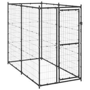 Large Outdoor Dog Kennel Secure Steel Mesh Exercise Playpen with Lockable Door