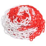 High Visibility Red White Plastic Safety Barrier Chain Lightweight Indoor Outdoor