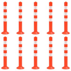 Reflective PE Traffic Bollards Set High Visibility Safety Road Barrier Posts