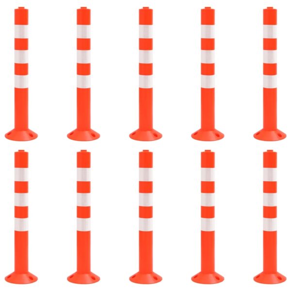 Reflective PE Traffic Bollards Set High Visibility Safety Road Barrier Posts