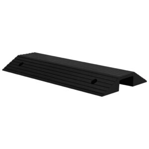 Rubber Threshold Ramp Non-Slip Surface Durable for Wheelchairs Scooters Black