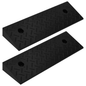 Rubber Kerb Ramps Set of Two - Heavy Duty Non-Slip Access Aid for Vehicles