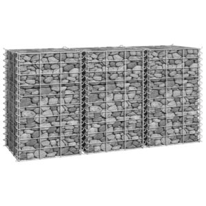 Gabion Raised Beds 3 pcs 30x30x50 cm Iron