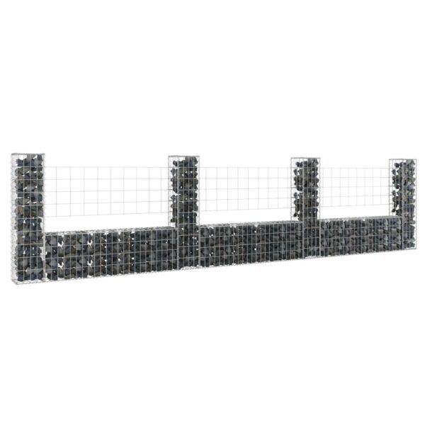 Sturdy Iron Gabion Basket U-Shape Retaining Wall Outdoor Landscape Design Kit