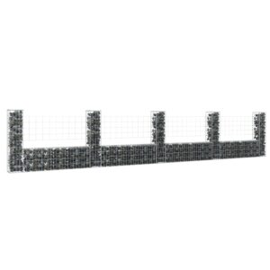 Sturdy Iron Gabion Basket U-Shape Retaining Wall Outdoor Landscape Fence Post