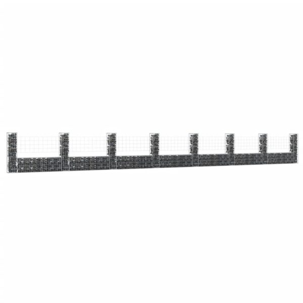 Sturdy Iron Gabion Basket U-Shape Retaining Wall Outdoor Landscape Fence Kit