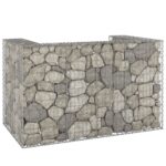 Galvanised Steel Gabion Wall Bin Enclosure Garden Patio Rustproof Mesh Silver