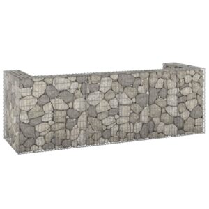 Gabion Wall for Garbage Bins Galvanised Steel 325x100x110 cm