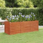 Rustic Garden Raised Bed Weathering Steel Planter for Outdoor Plant Growing