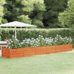 Rustic Garden Raised Bed Weathering Steel Planter for Outdoor Plant Growing