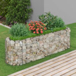 Galvanized Iron Gabion Raised Garden Bed Weather-Resistant Outdoor Planter Mesh