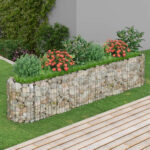 Galvanized Iron Gabion Raised Garden Bed Weather-Resistant Outdoor Planter