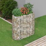 Galvanized Iron Gabion Raised Garden Bed Weather-Resistant Outdoor Planter Mesh