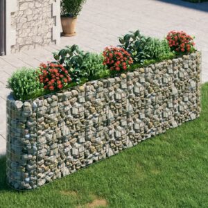 Galvanized Iron Gabion Raised Garden Bed Weather-Resistant Outdoor Planter Mesh