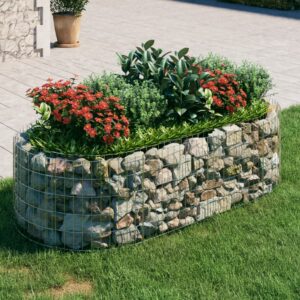 Galvanized Iron Gabion Raised Garden Bed Weather-Resistant Outdoor Planter