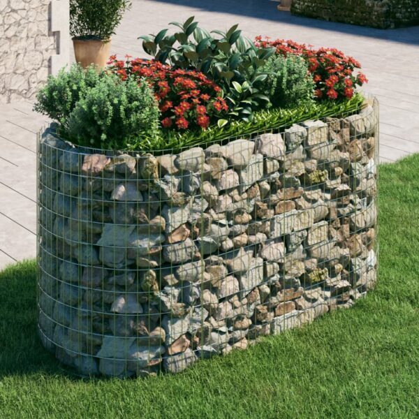 Galvanized Iron Gabion Raised Garden Bed Weather-Resistant Outdoor Planter