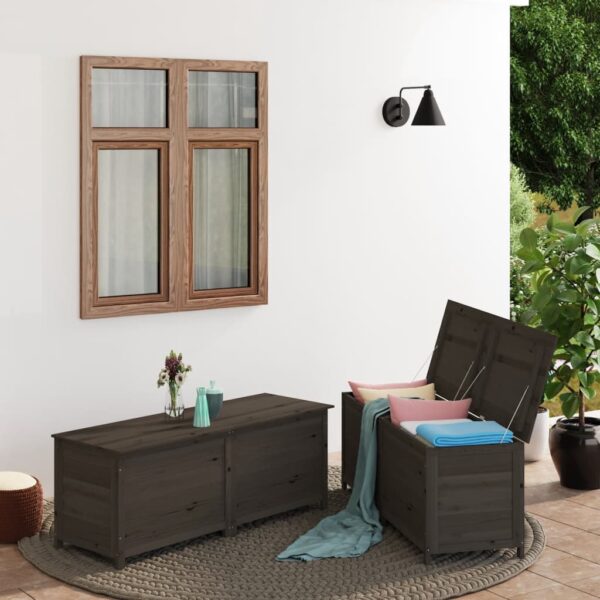 Spacious Outdoor Garden Storage Box Weather-Resistant Solid Wood Patio Organizer