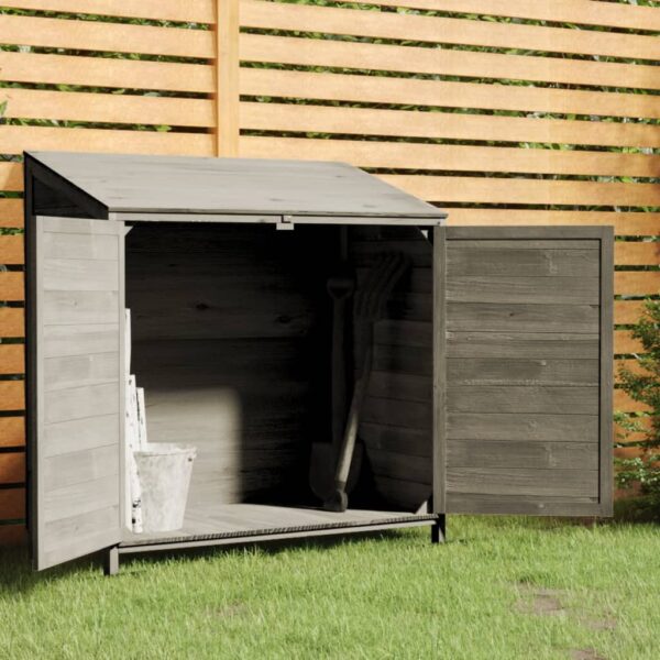 Garden Shed Anthracite 102x52x112 cm Solid Wood Fir