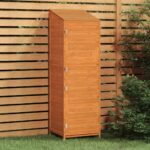 Garden Shed Brown 55x52x174.5 cm Solid Wood Fir