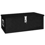 Aluminium Storage Box Black Lockable Rust-Resistant Compact Carry Handle