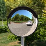 Outdoor Convex Traffic Mirror Black Ø45 cm Polycarbonate