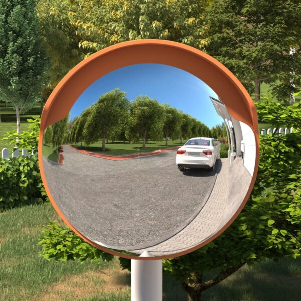 Outdoor Convex Safety Mirror Traffic Security Weatherproof Blind Spot Orange