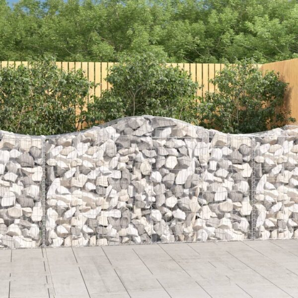 Galvanized Iron Arched Gabion Basket Soundproof Garden Wall Decorative Cage