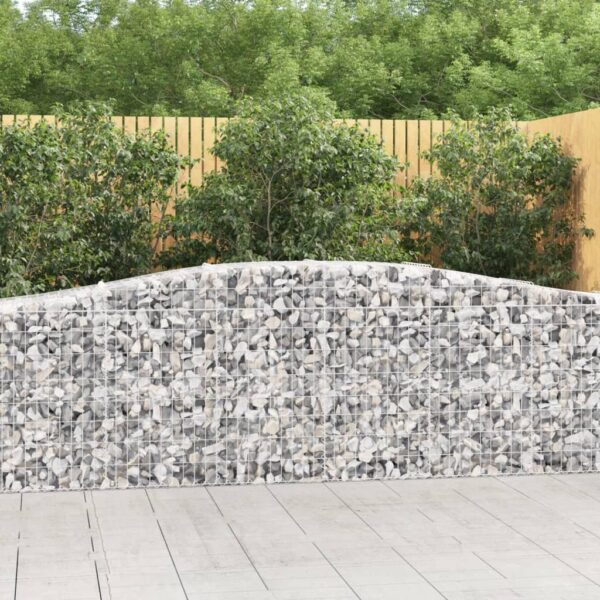 Galvanized Iron Arched Gabion Basket Garden Barrier Soundproof Outdoor Decor