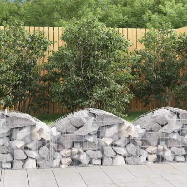 Galvanised Iron Arched Gabion Basket Decorative Garden Barrier Soundproof