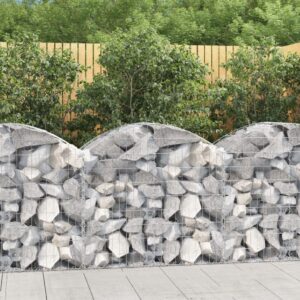 Galvanized Iron Arched Gabion Basket Soundproof Garden Barrier Decorative Wall