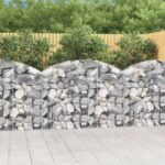 Galvanized Iron Arched Gabion Basket Soundproof Garden Wall Decorative Cage