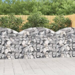 Galvanized Iron Arched Gabion Basket Soundproof Garden Wall Decorative Cage