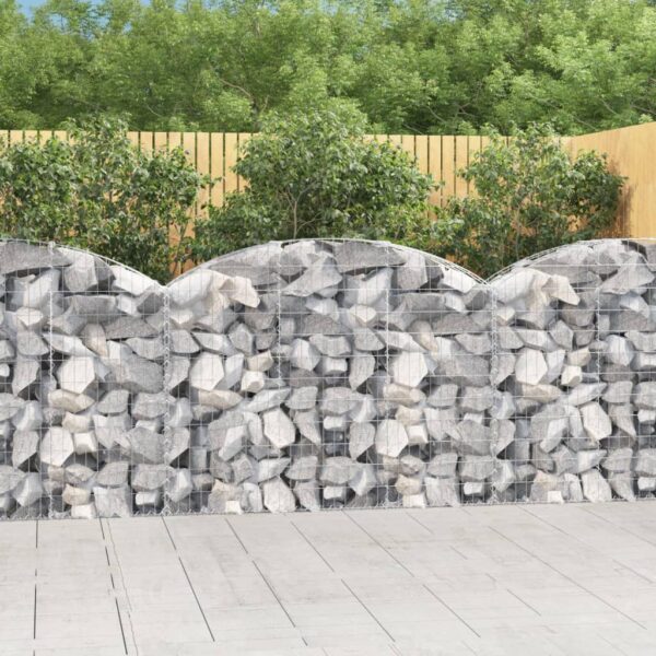 Galvanized Iron Arched Gabion Basket Soundproof Garden Wall Decorative Cage