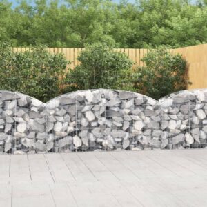 Galvanised Iron Arched Gabion Basket Soundproof Garden Barrier Decorative Wall