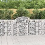 Galvanised Iron Arched Gabion Basket Soundproof Garden Barrier Decorative Mesh