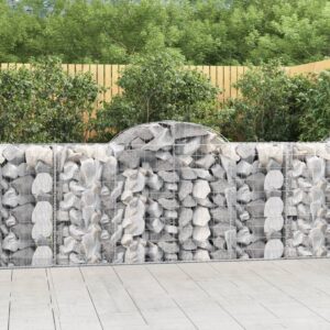 Galvanized Iron Arched Gabion Basket Soundproof Garden Wall Decorative Cage