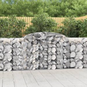 Galvanized Iron Arched Gabion Basket Soundproof Garden Wall Decorative Cage