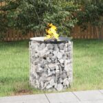 Outdoor Galvanized Iron Gabion Fire Pit Grill Garden Patio Decorative Fireplace