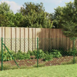 Green PVC-Coated Galvanized Steel Chain Link Fence Durable UV Resistant Mesh