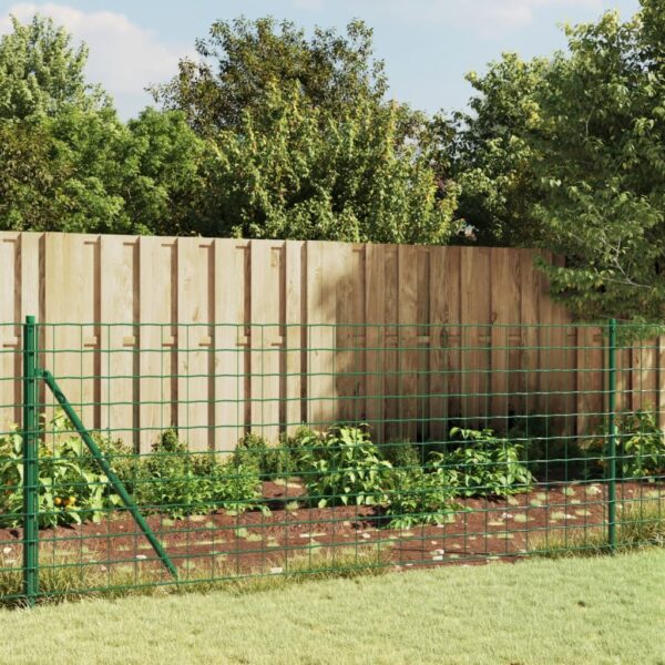 Green PVC Coated Galvanised Steel Wire Mesh Fence Durable UV Resistant Outdoor